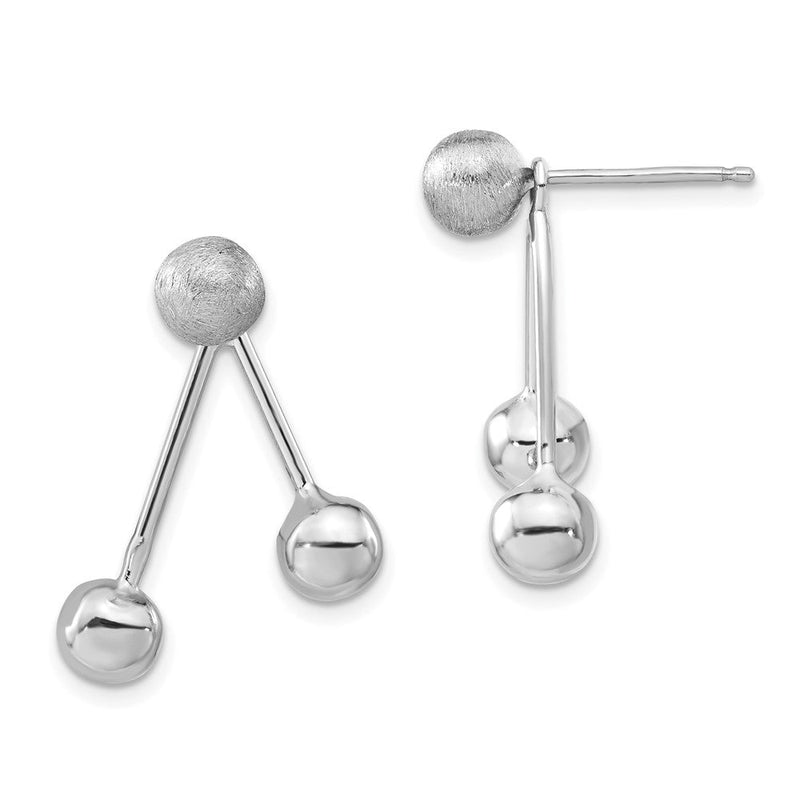 Sterlingsilber Poliert & Gebürstet Ohrhänger