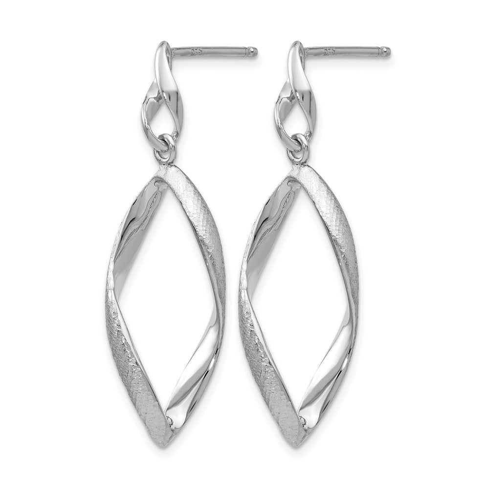 Sterlingsilber Ss Rhodiniert Radiant Essence Strukturiert Stecker Ohrhänger
