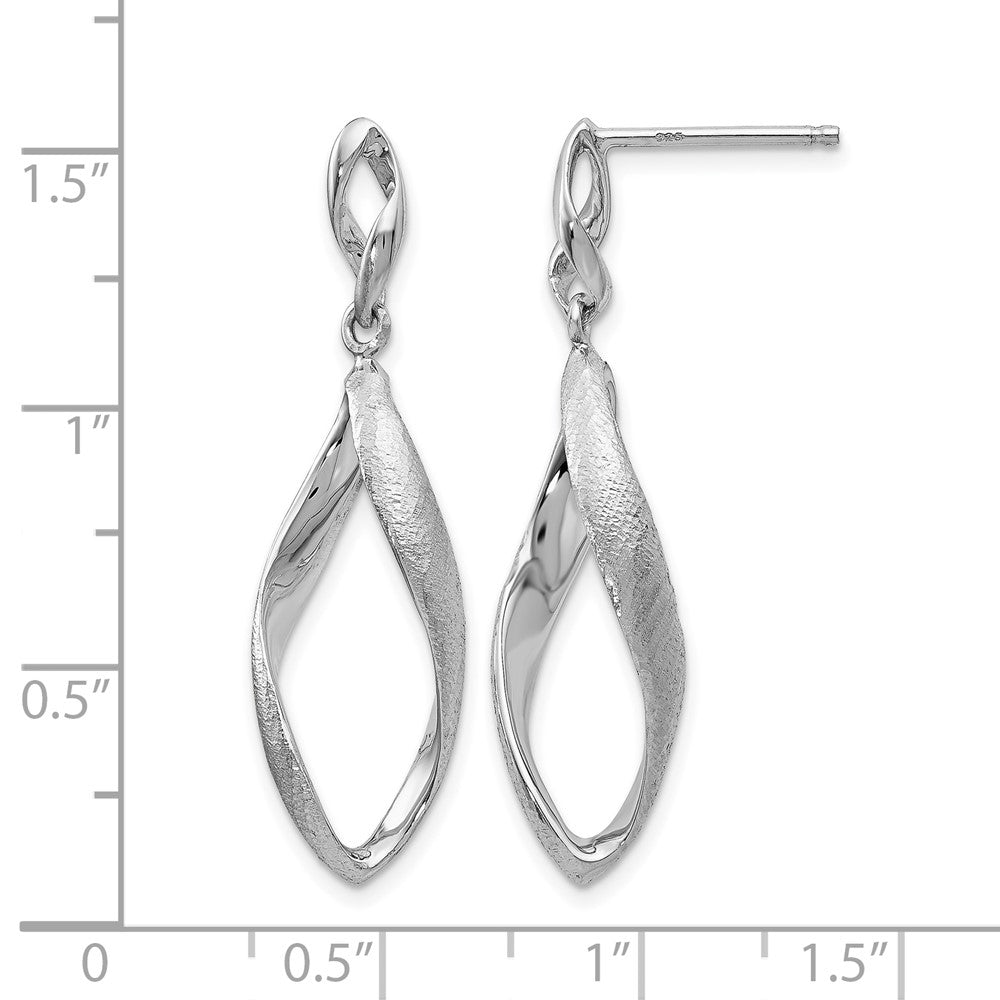 Sterlingsilber Ss Rhodiniert Radiant Essence Strukturiert Stecker Ohrhänger