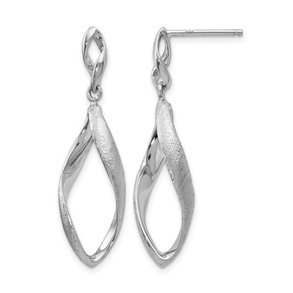 Sterlingsilber Ss Rhodiniert Radiant Essence Strukturiert Stecker Ohrhänger