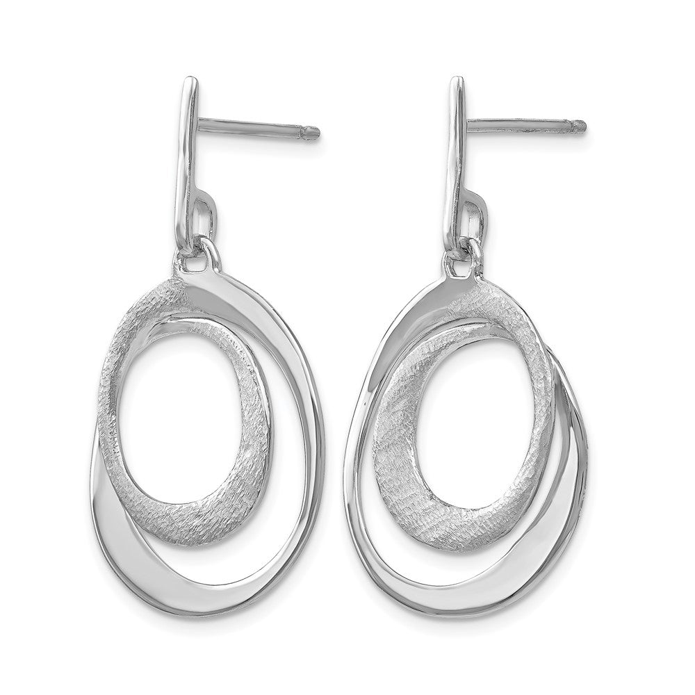 Sterlingsilber Ss Rhodiniert Radiant Essence Strukturiert Stecker Ohrhänger