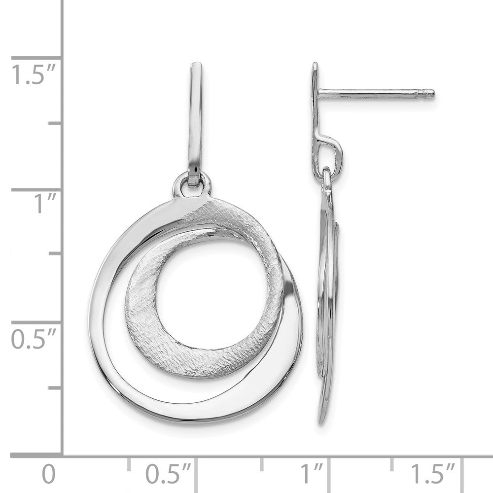 Sterlingsilber Ss Rhodiniert Radiant Essence Strukturiert Stecker Ohrhänger