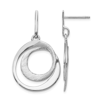 Sterlingsilber Ss Rhodiniert Radiant Essence Strukturiert Stecker Ohrhänger