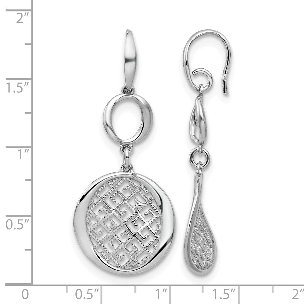 Sterlingsilber Rhodiniert Filigran Ohrhänger