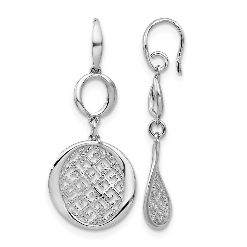 Sterlingsilber Rhodiniert Filigran Ohrhänger