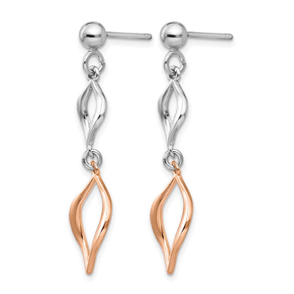 Sterlingsilber & Roséfarben Ohrhänger
