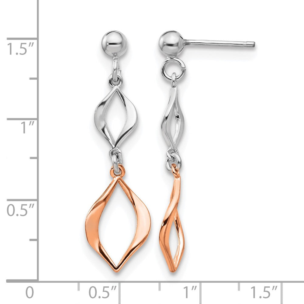 Sterlingsilber & Roséfarben Ohrhänger