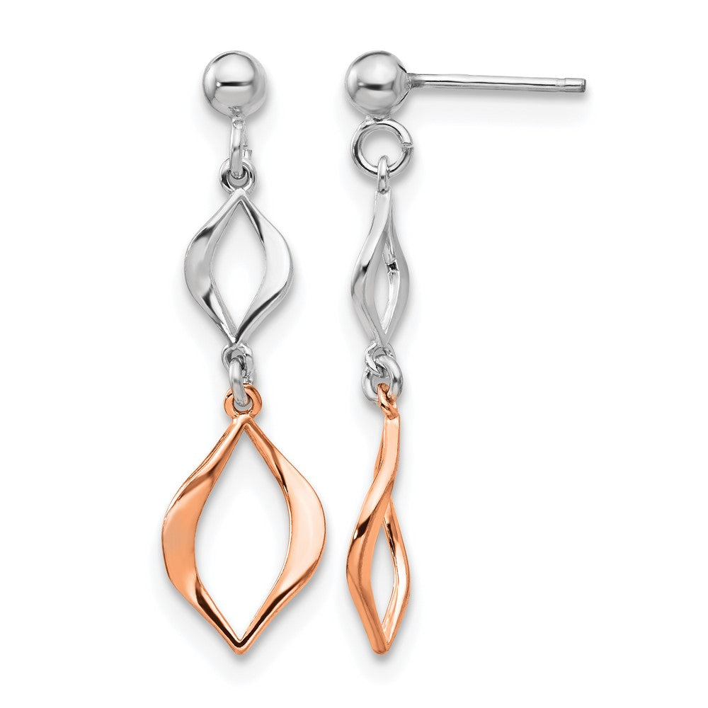 Sterlingsilber & Roséfarben Ohrhänger