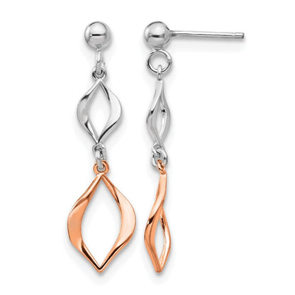 Sterlingsilber & Roséfarben Ohrhänger