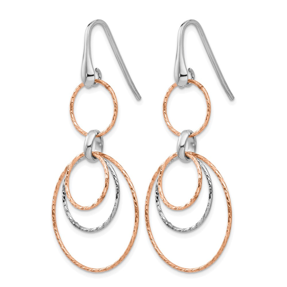 Ss/roségoldbeschichtet Sterlingsilber Rose-vergoldet Diamantiert Ohrhänger