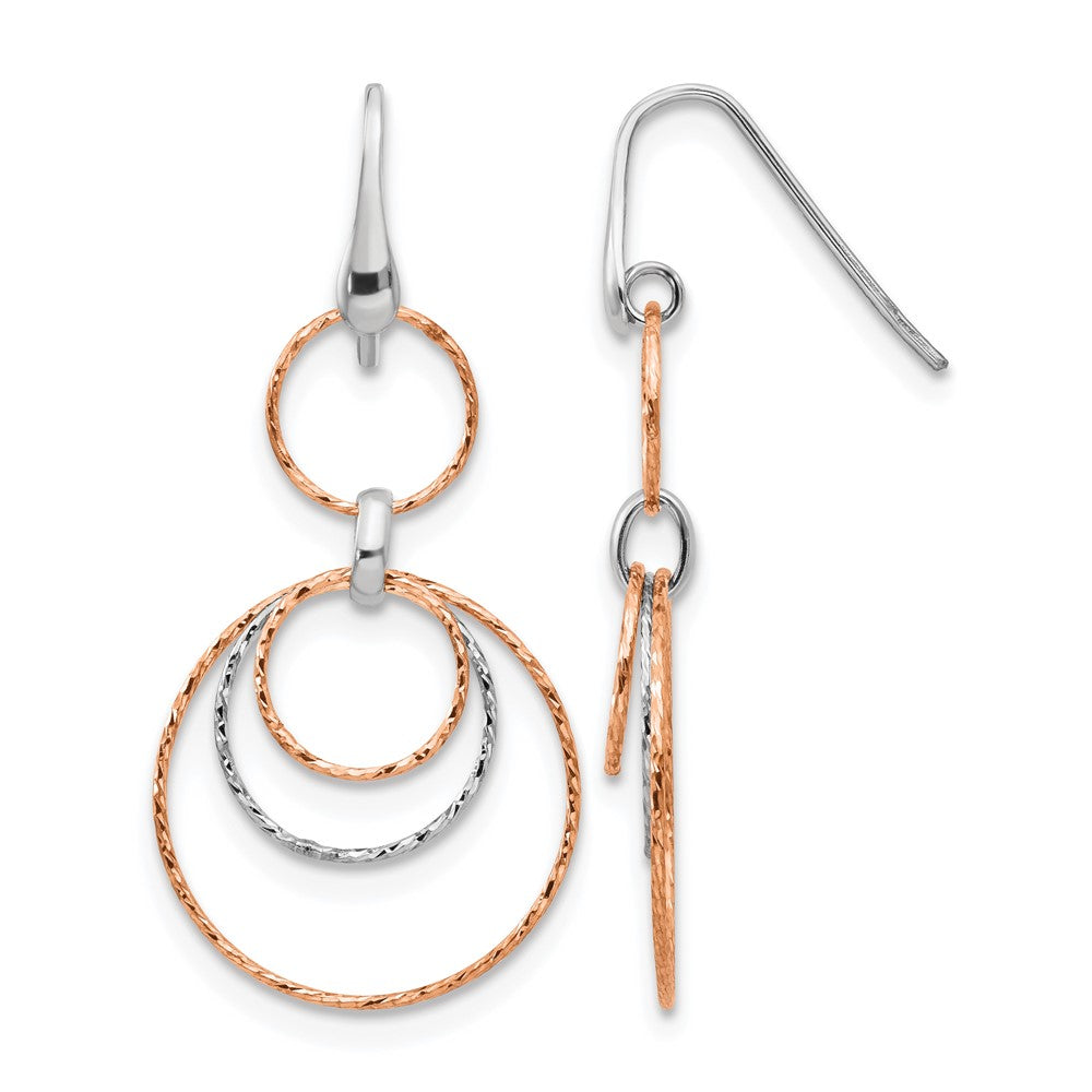 Ss/roségoldbeschichtet Sterlingsilber Rose-vergoldet Diamantiert Ohrhänger