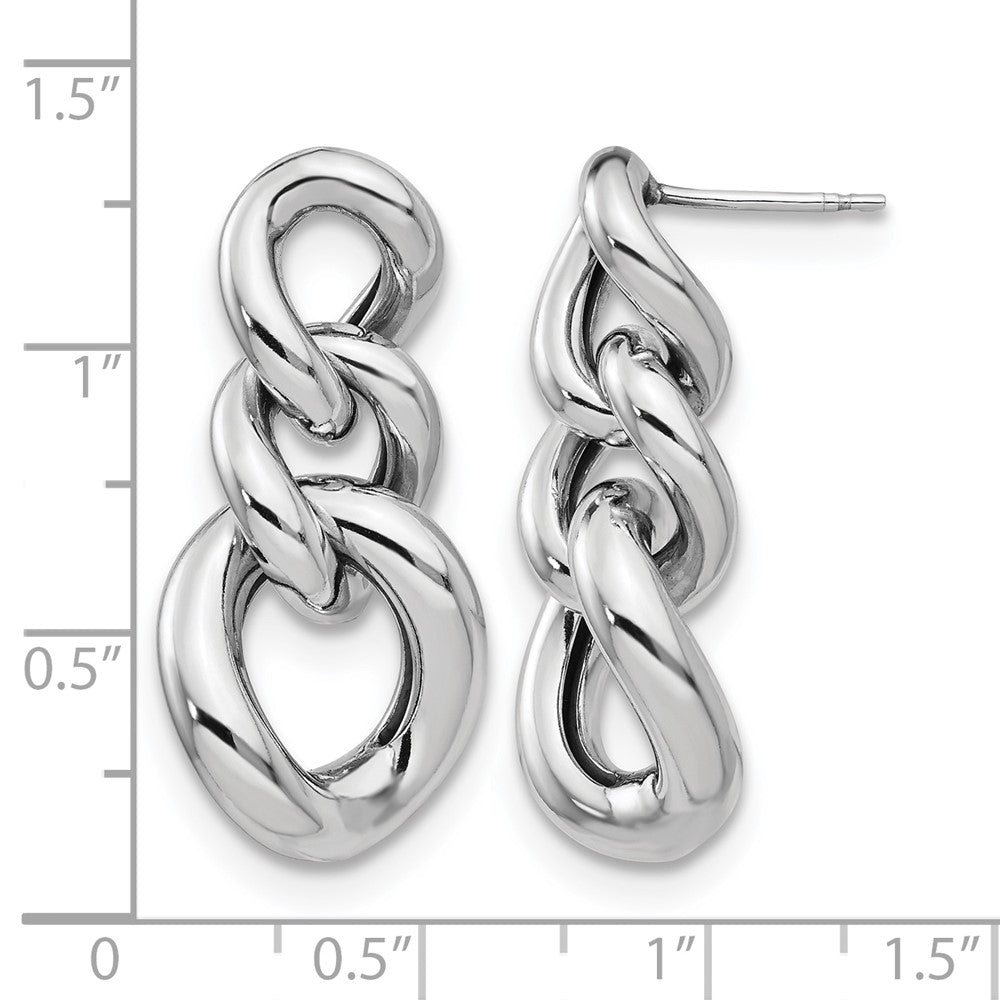 Sterlingsilber Poliert Stecker Ohrhänger
