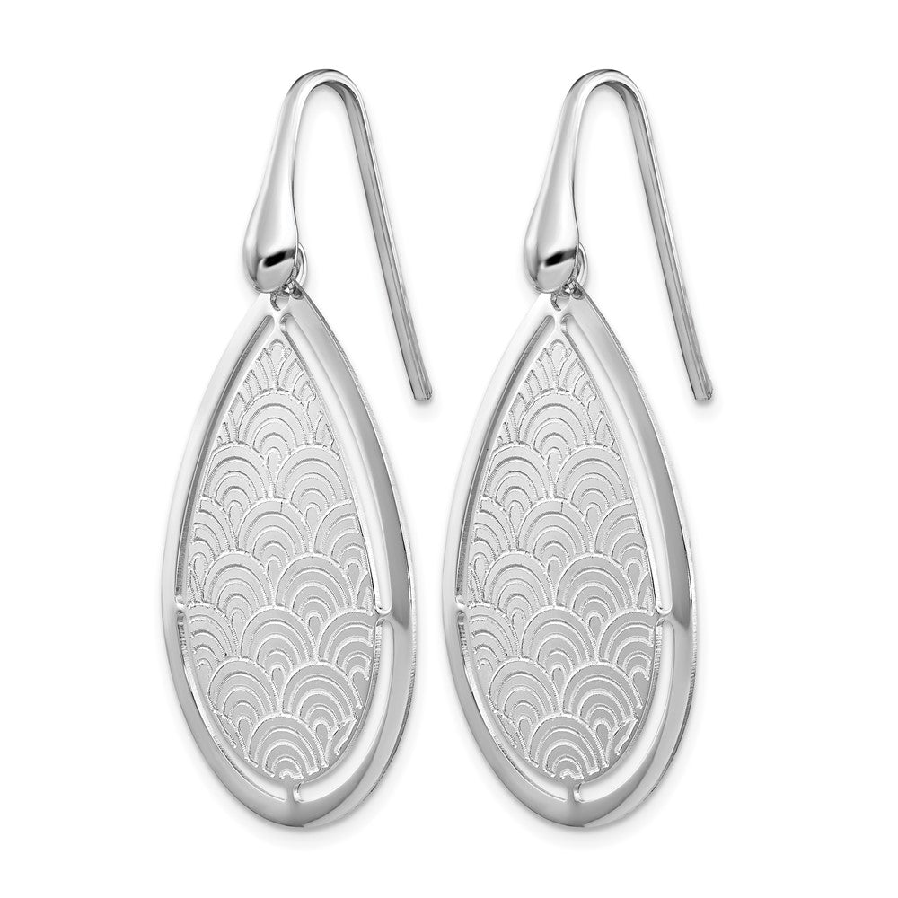 Sterlingsilber Rhodiniert Plt Gebürstet/polished Lasergeschnitten Ohrhänger