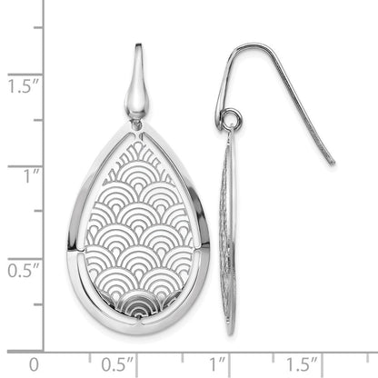Sterlingsilber Rhodiniert Plt Gebürstet/polished Lasergeschnitten Ohrhänger