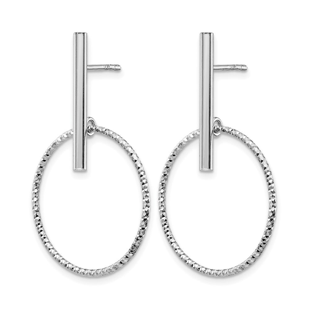 Sterlingsilber Rhod Radiant Essence Diamantiert Stecker Ohrhänger