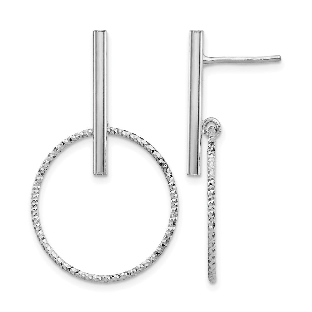 Sterlingsilber Rhod Radiant Essence Diamantiert Stecker Ohrhänger