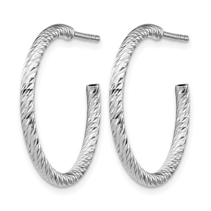 Sterlingsilber Rhod Radiant Essence Diamantiert Creolen