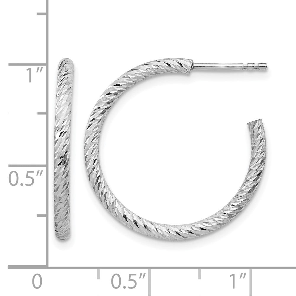 Sterlingsilber Rhod Radiant Essence Diamantiert Creolen