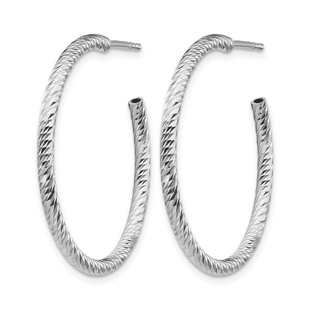 Sterlingsilber Rhod Radiant Essence Diamantiert Stecker Ohrhänger