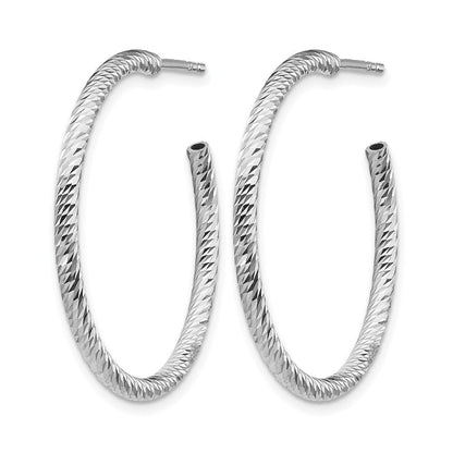 Sterlingsilber Rhod Radiant Essence Diamantiert Stecker Ohrhänger