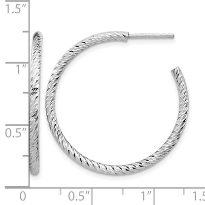 Sterlingsilber Rhod Radiant Essence Diamantiert Stecker Ohrhänger