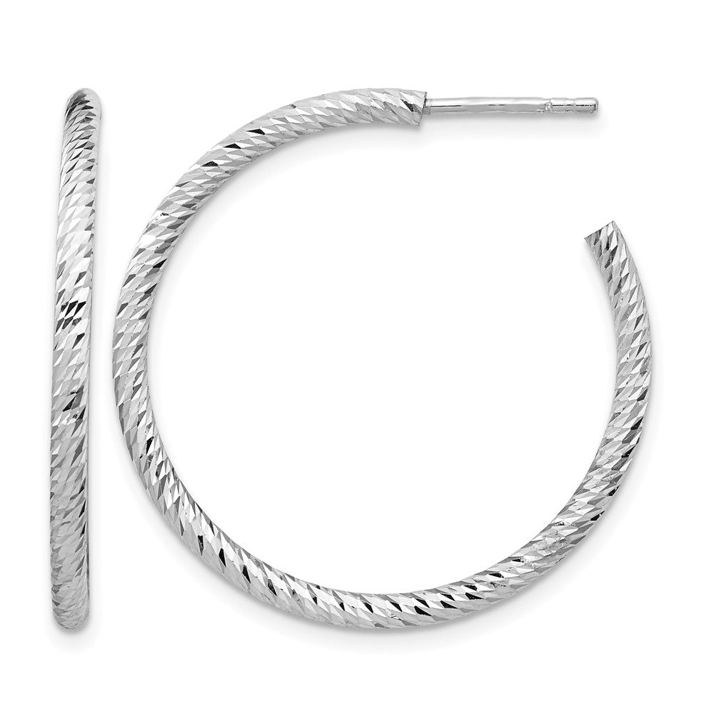 Sterlingsilber Rhod Radiant Essence Diamantiert Stecker Ohrhänger