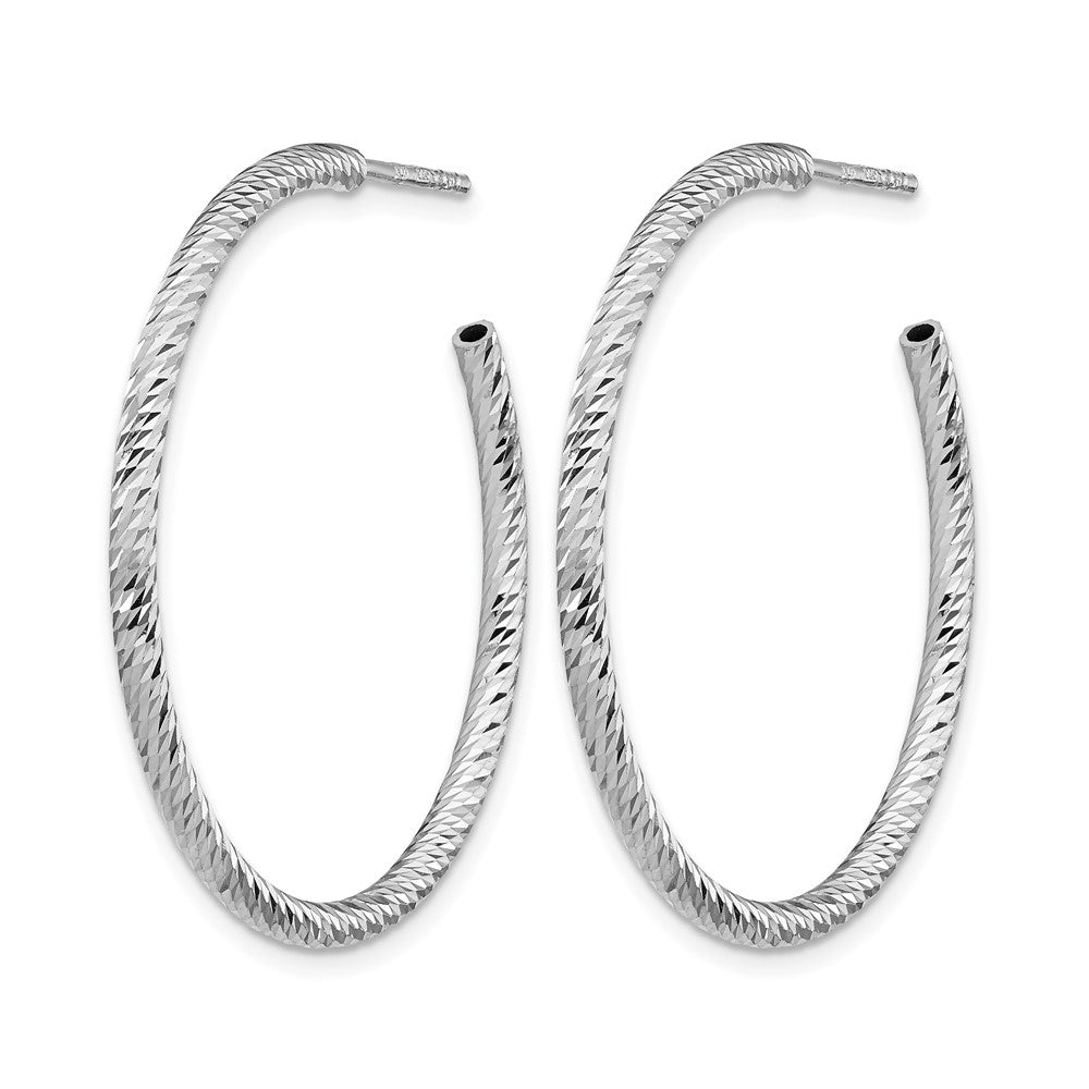 Sterlingsilber Rhod Radiant Essence Diamantiert Stecker Ohrhänger