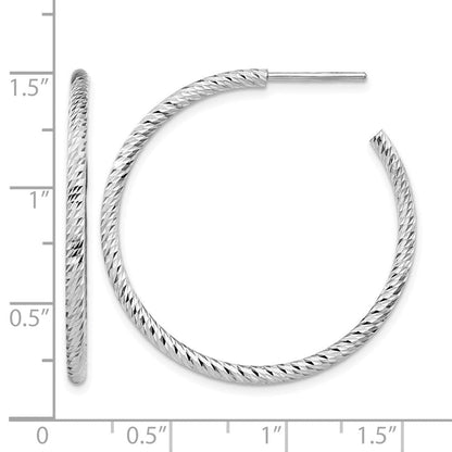 Sterlingsilber Rhod Radiant Essence Diamantiert Stecker Ohrhänger