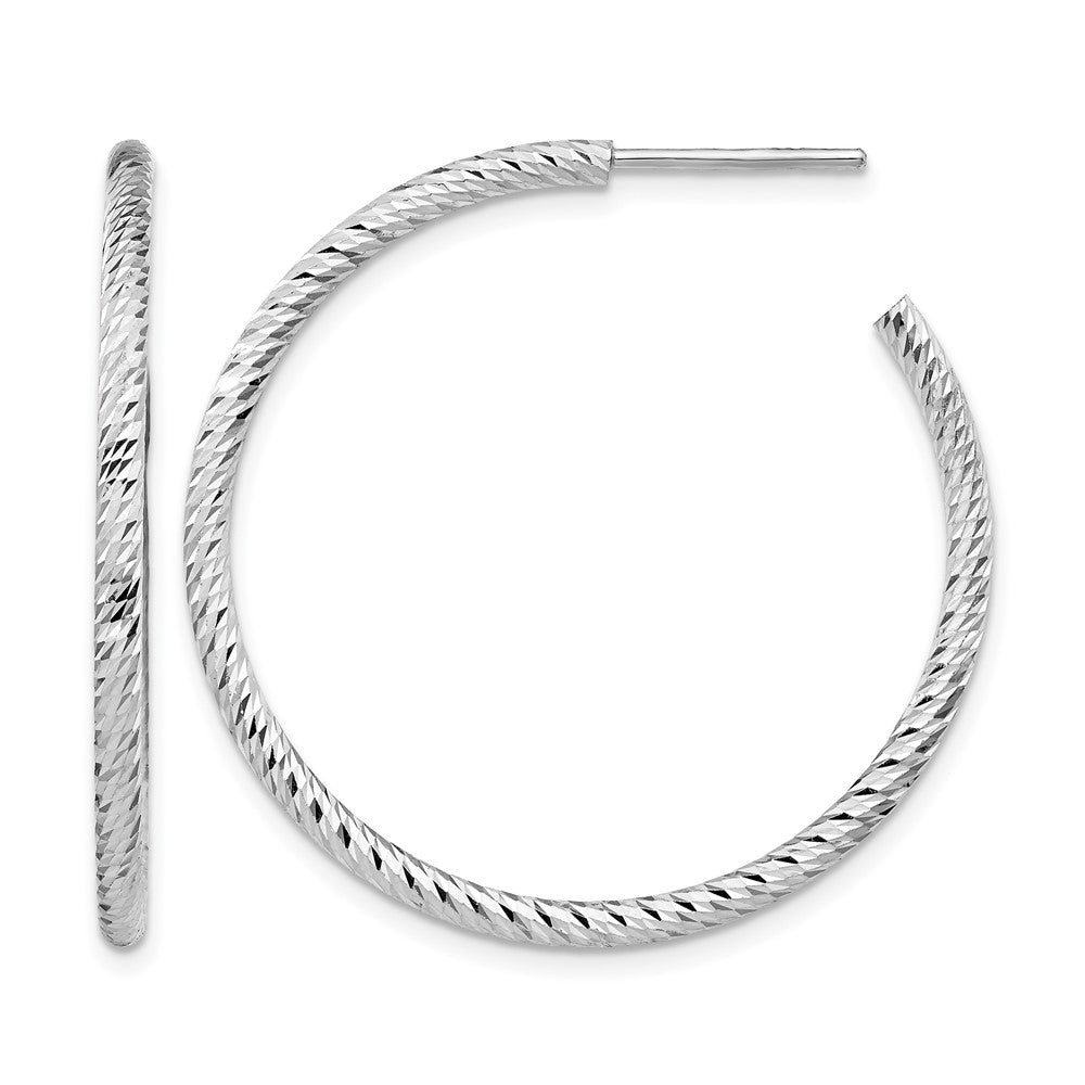 Sterlingsilber Rhod Radiant Essence Diamantiert Stecker Ohrhänger