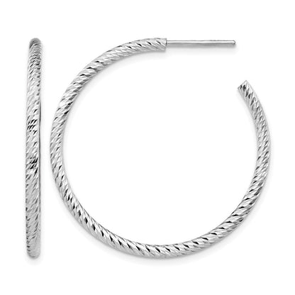 Sterlingsilber Rhod Radiant Essence Diamantiert Stecker Ohrhänger