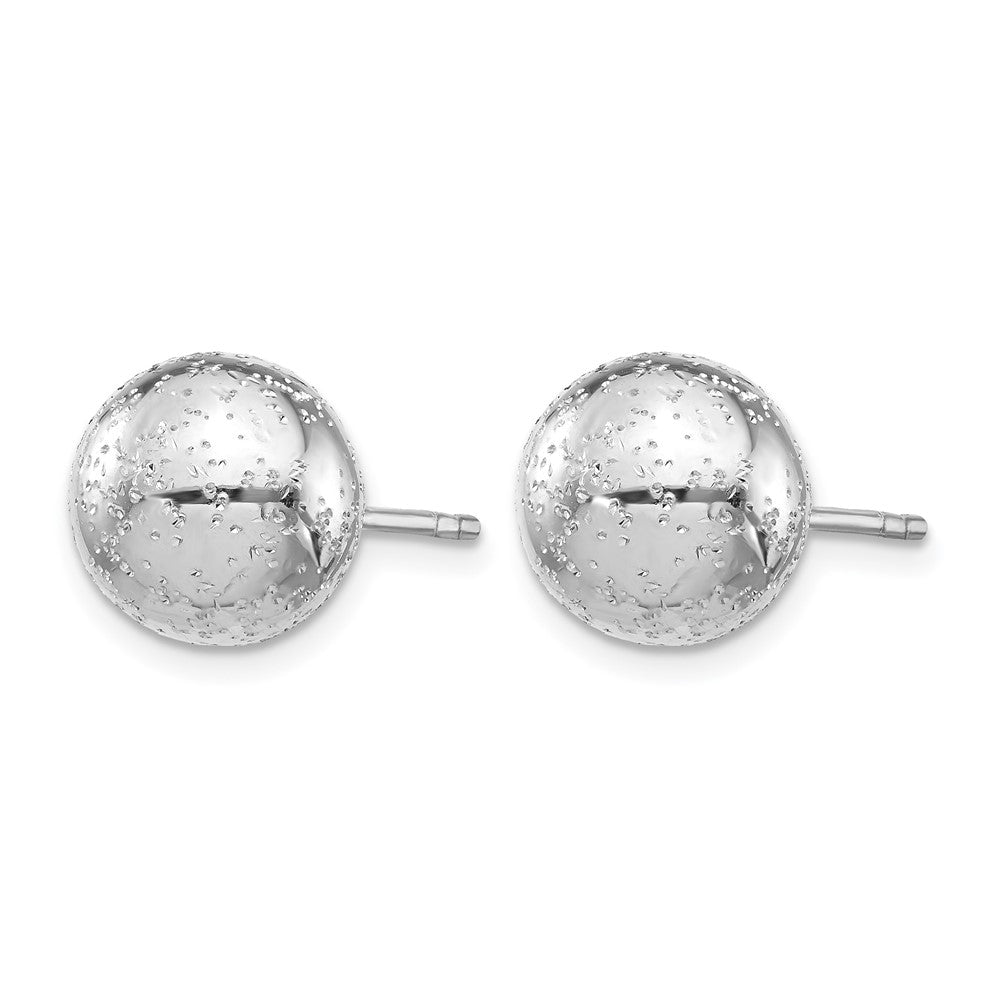 Sterlingsilber Rhod Radiant Essence 10mm Kugel Ohrstecker