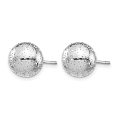 Sterlingsilber Rhod Radiant Essence 10mm Kugel Ohrstecker