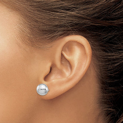 Sterlingsilber Rhod Radiant Essence 10mm Kugel Ohrstecker