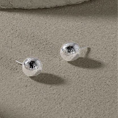 Sterlingsilber Rhod Radiant Essence 10mm Kugel Ohrstecker