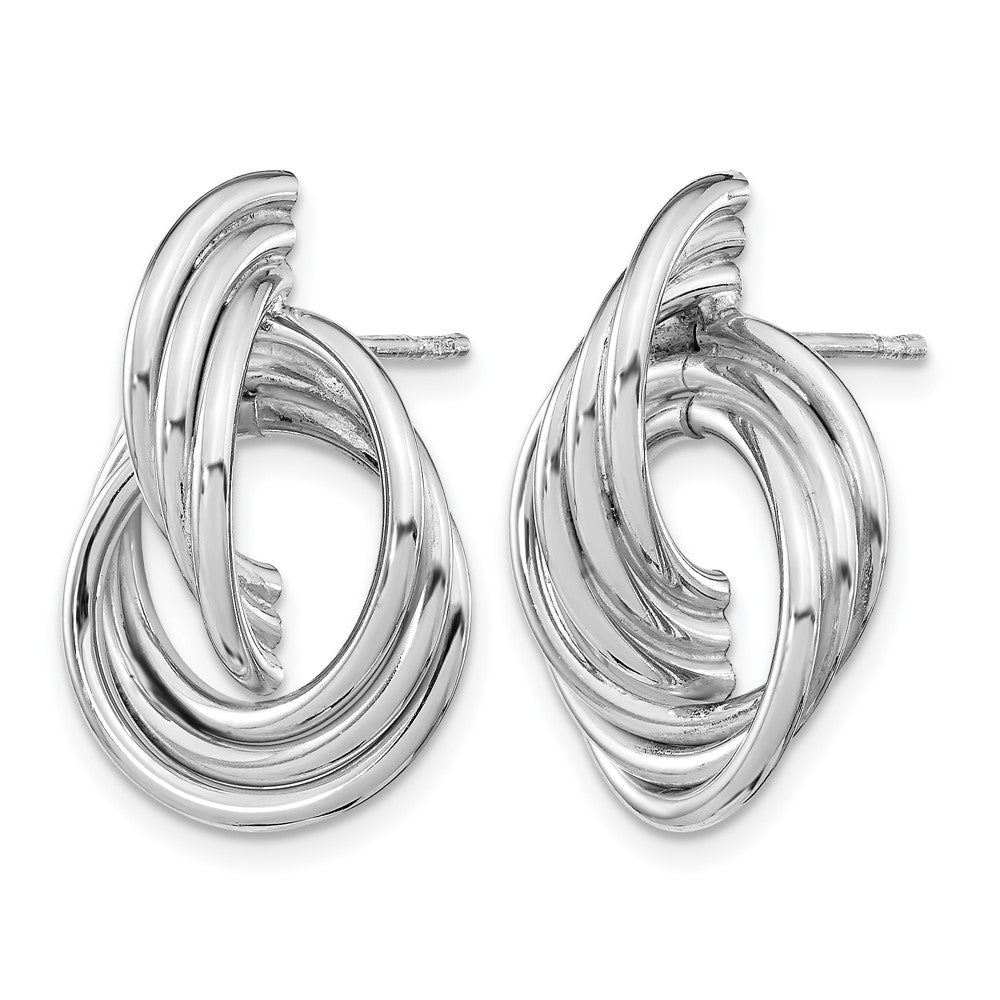 Sterlingsilber Rhodiniert Poliert Ohrstecker