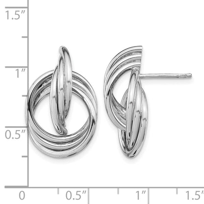 Sterlingsilber Rhodiniert Poliert Ohrstecker