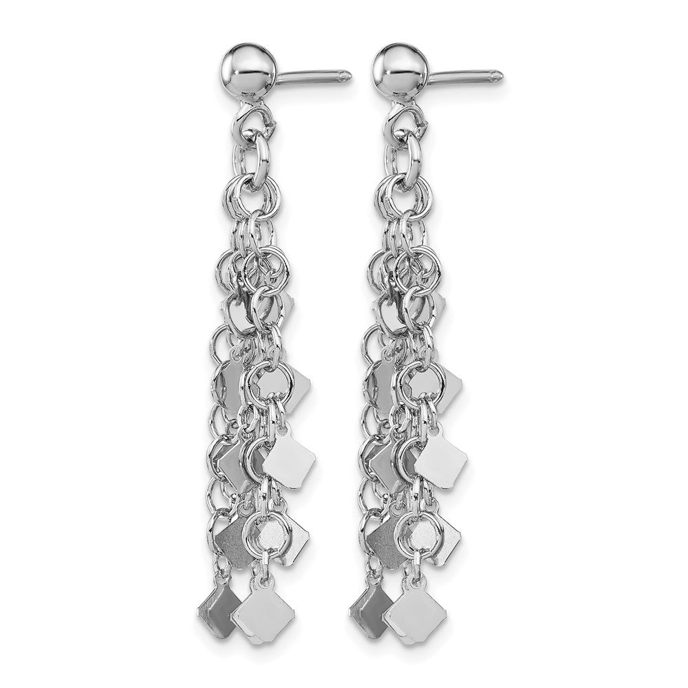 Sterlingsilber Rhodiniert Stecker Ohrhänger