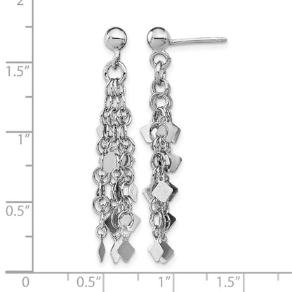 Sterlingsilber Rhodiniert Stecker Ohrhänger