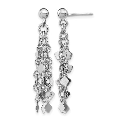 Sterlingsilber Rhodiniert Stecker Ohrhänger