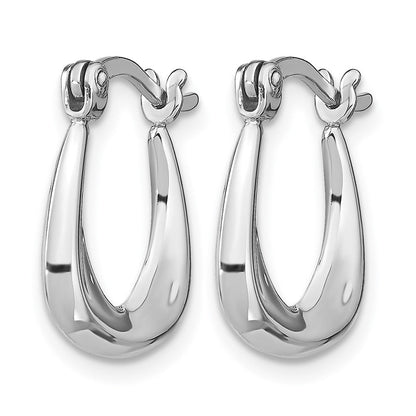 Sterlingsilber Rhodiniert Huggie Ohrringe