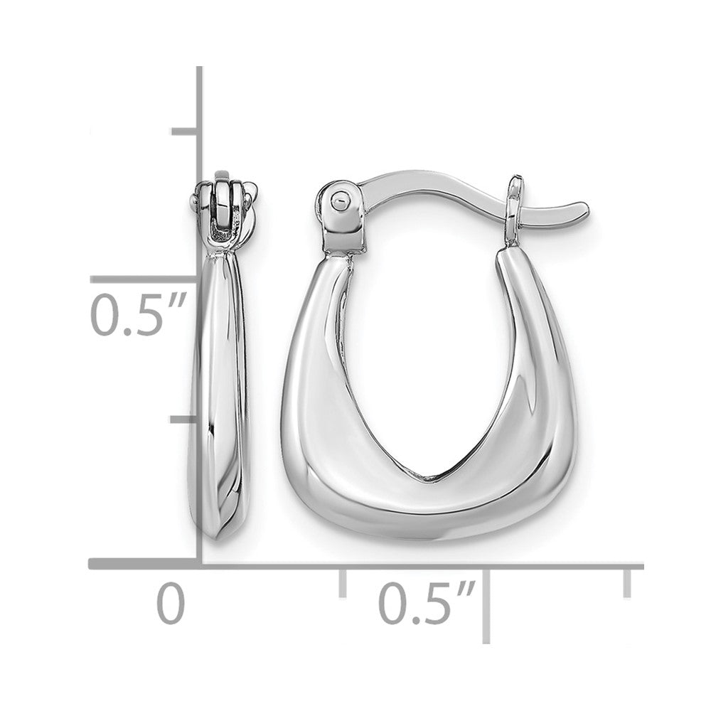 Sterlingsilber Rhodiniert Huggie Ohrringe