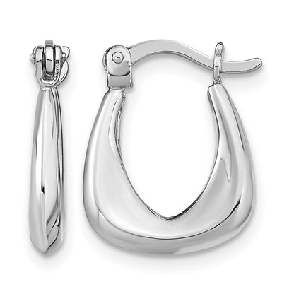 Sterlingsilber Rhodiniert Huggie Ohrringe