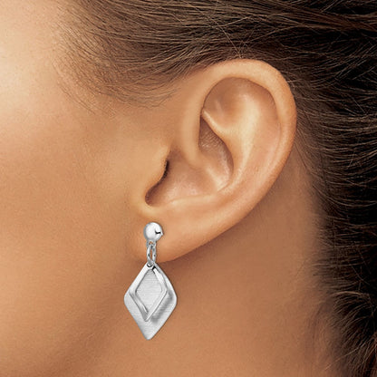Sterlingsilber Radiant Essence Rho Pla Brush Stecker Ohrhänger