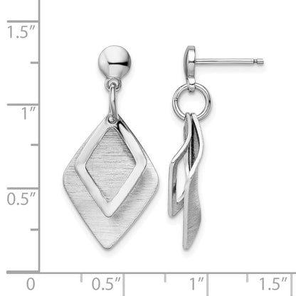 Sterlingsilber Radiant Essence Rho Pla Brush Stecker Ohrhänger