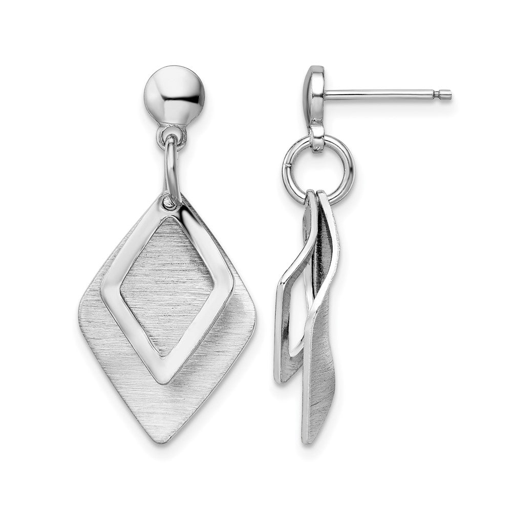 Sterlingsilber Radiant Essence Rho Pla Brush Stecker Ohrhänger
