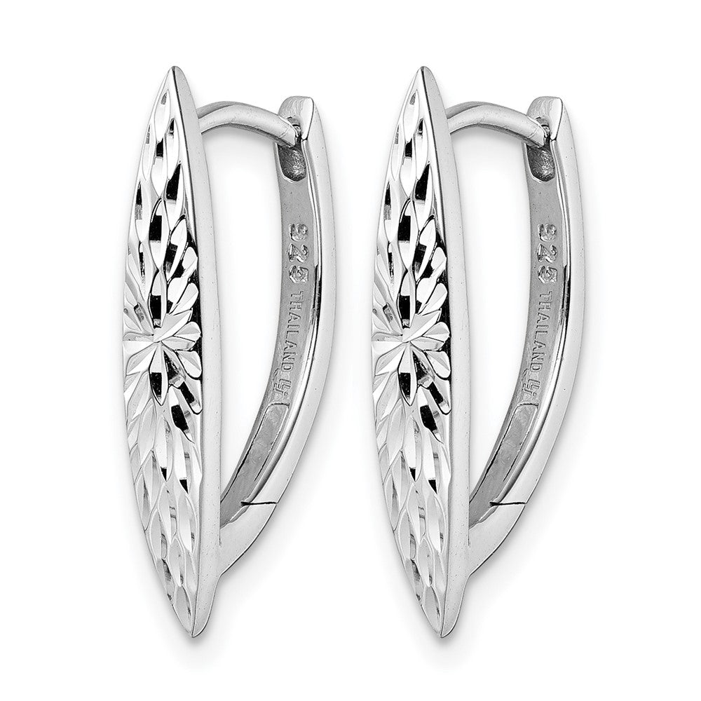 Sterlingsilber Rhodiniert Diamantiert Creolen