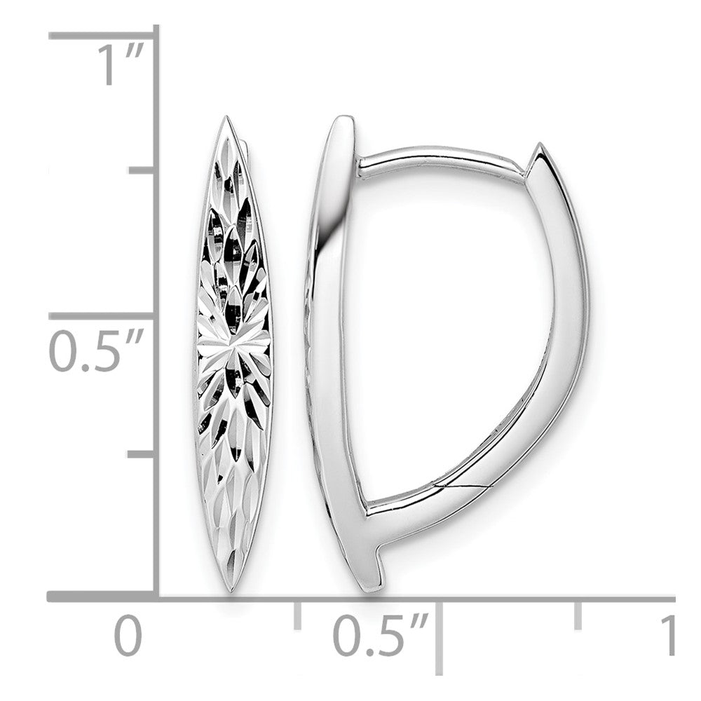 Sterlingsilber Rhodiniert Diamantiert Creolen