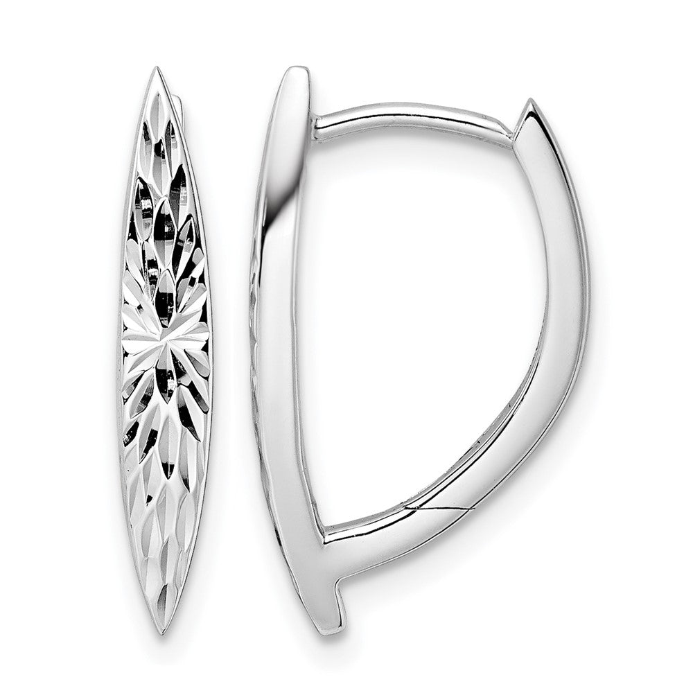 Sterlingsilber Rhodiniert Diamantiert Creolen