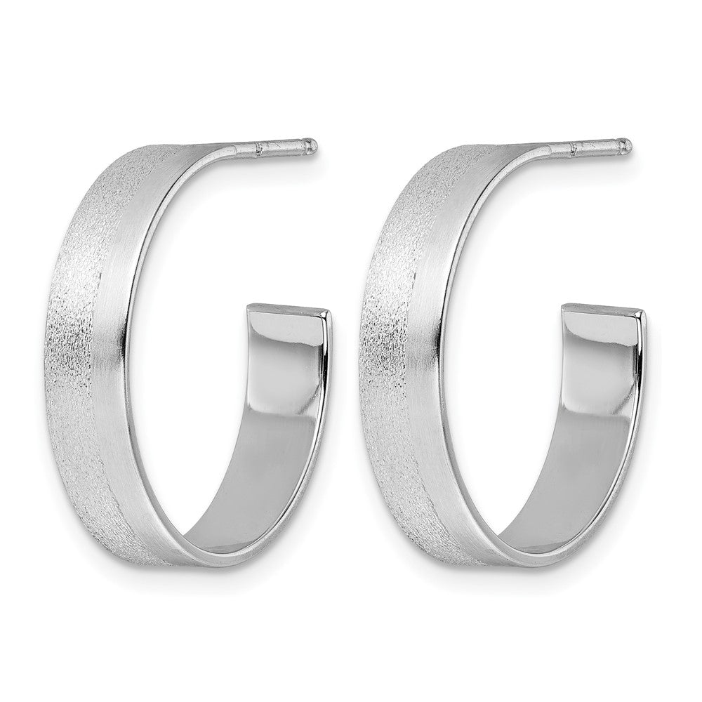 Sterlingsilber Radiant Essence Ss Rhodiniert Gebürstet C Creolen