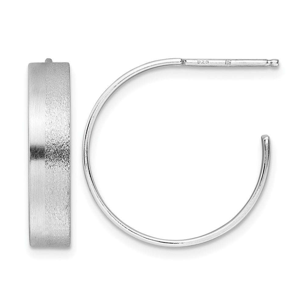 Sterlingsilber Radiant Essence Ss Rhodiniert Gebürstet C Creolen
